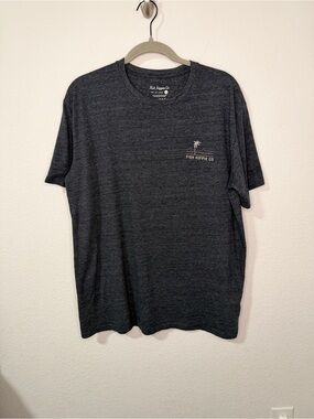 Fish Hippie Co. Charcoal Heather Short Sleeve Logo Tee - Men's Casual Crew